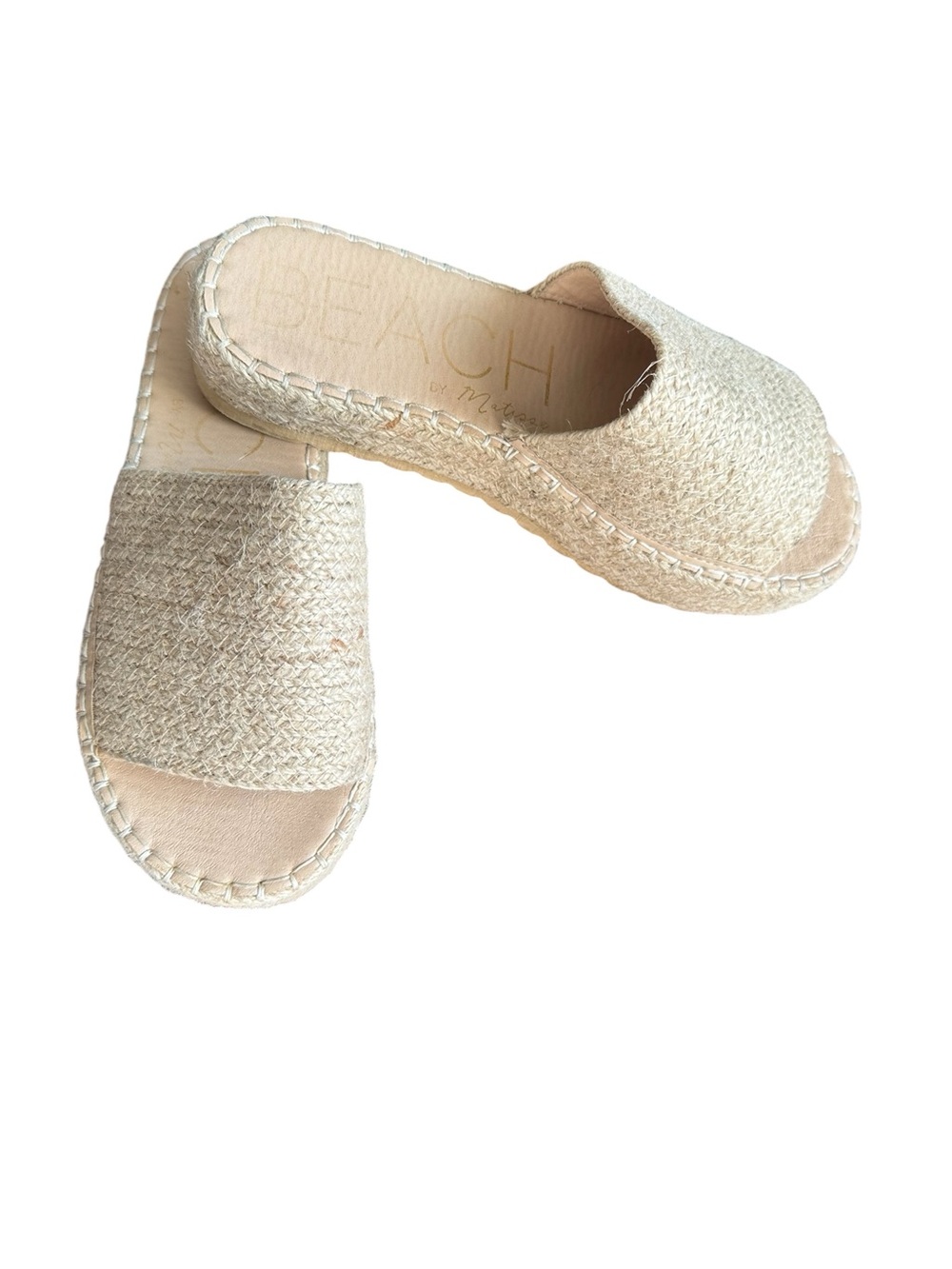 TUCKERNUCK BEACH BY MATISSE DEL MAR ESPADRILLE NATURAL PLATFORM SLIDE SANDALS 9